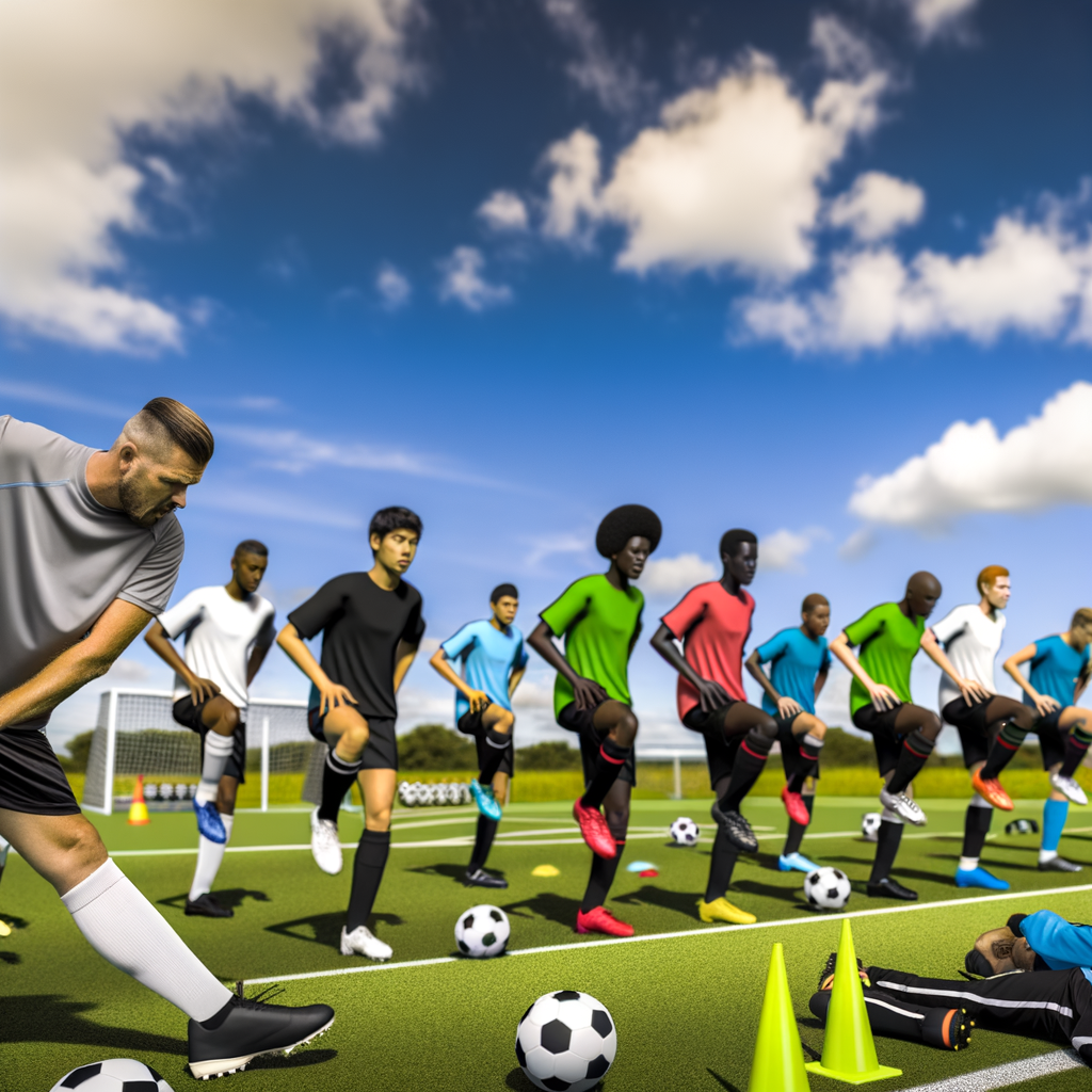 échauffement dynamique avant match football