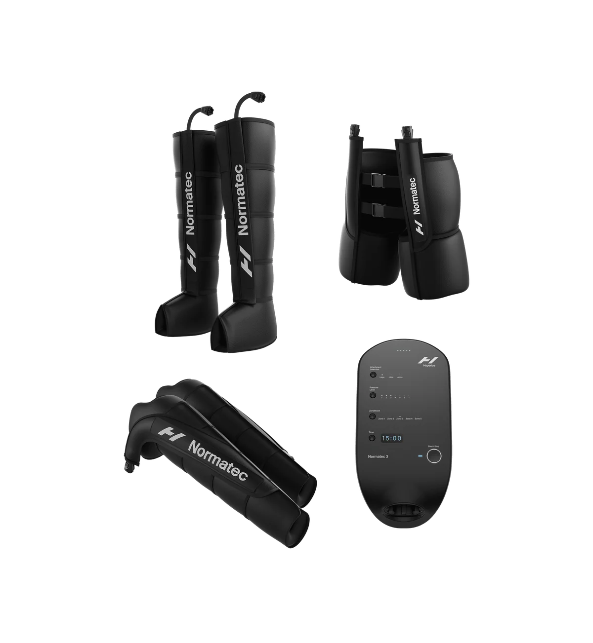 Hyperice Normatec 3, bottes de compression premium à 5 zones avec 7 niveaux de pression